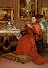 Georges Croegaert Tea Time painting